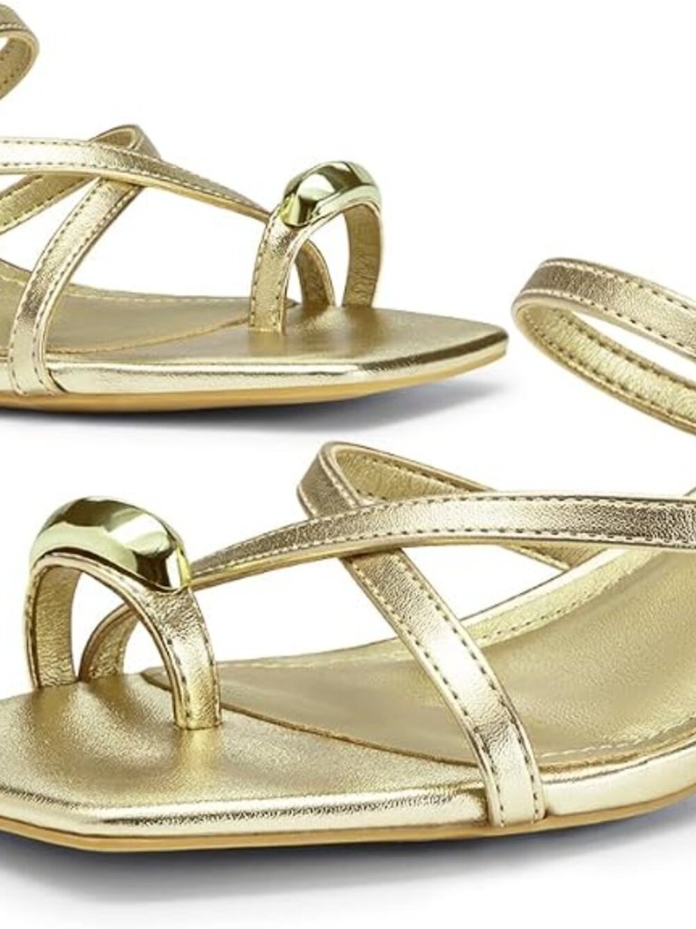 Women's Square Open Toe Kitten Heels Strappy Flip Flop Low Heels Slip On Thong H - Picture 5 of 5